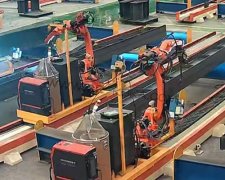 库卡机器人H型钢柱焊接节气设备